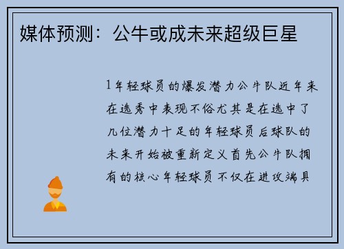 媒体预测：公牛或成未来超级巨星